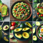 ricette con avocado, toast con avocado, insalata di avocado, guacamole, smoothie verde con avocado, pasta con avocado.